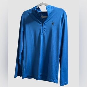 SPIDER MENS PROSPECT HALF ZIP T-NECK - COBALT